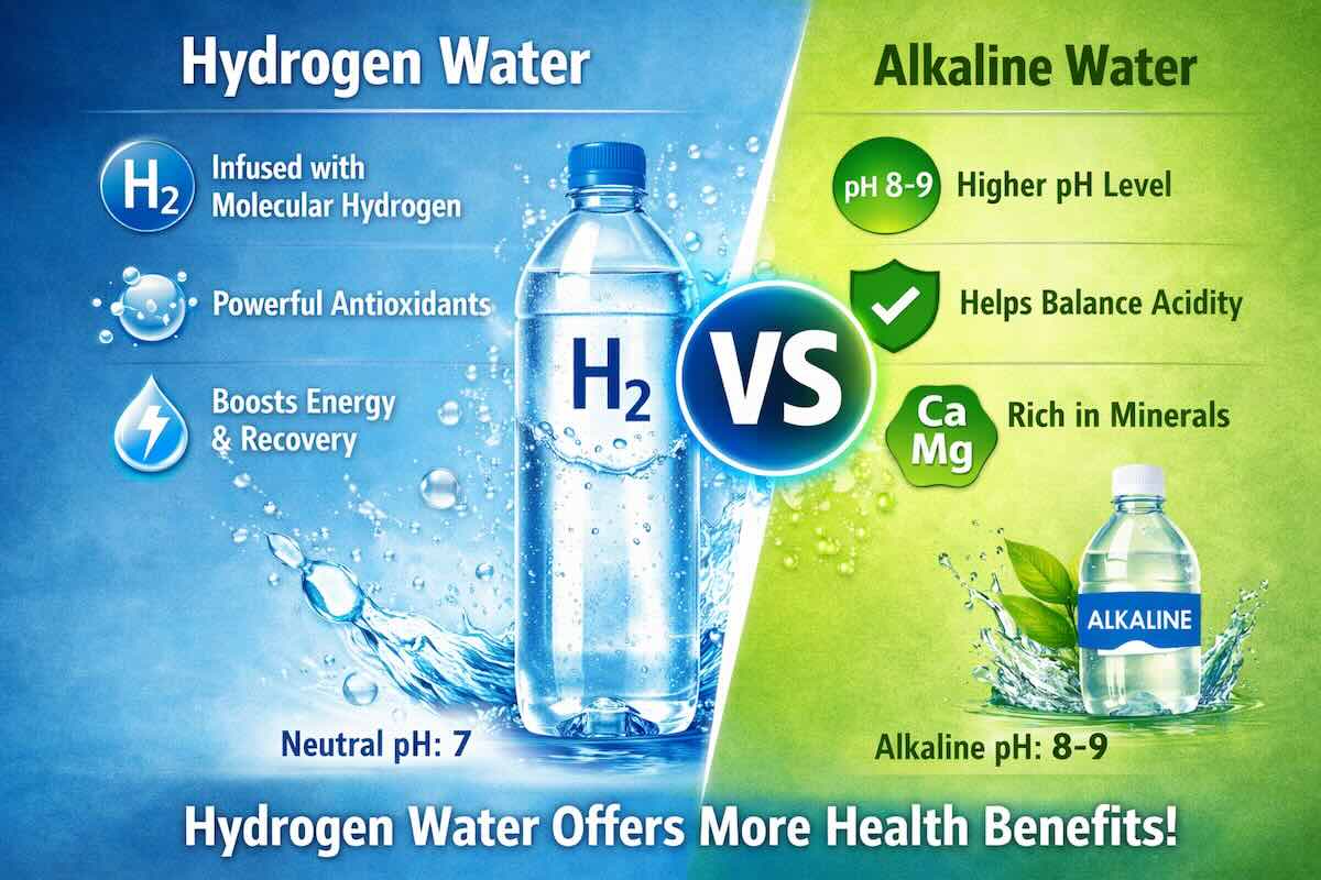 Hydrogen Water vs. Alkaline Water: What’s the Difference?